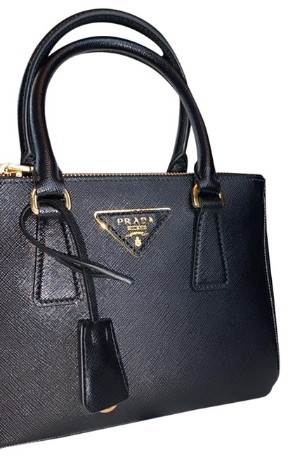 Prada Tote Cross Calfskin Leather Tote