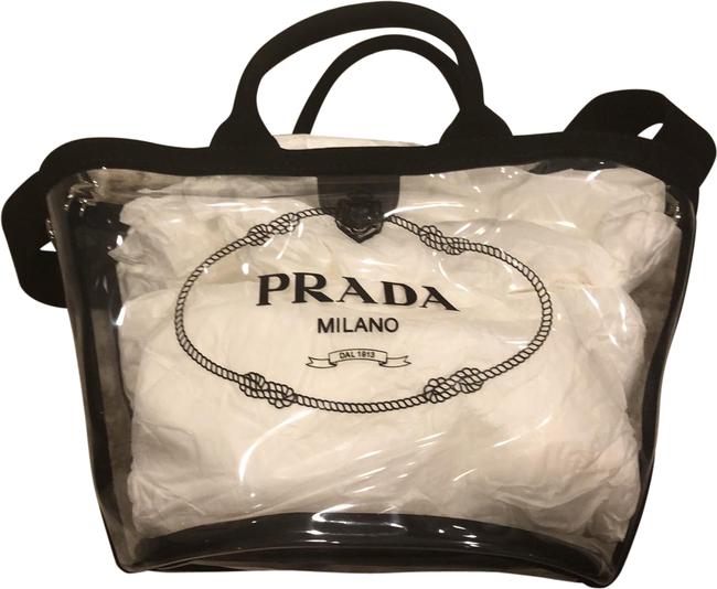 Prada Transparent Black Pvc Tote