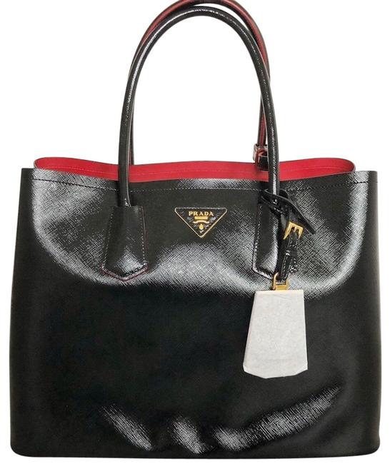 Prada Bag Vernice Black Saffiano Leather Tote