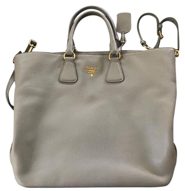 Prada Vitello Daino Bn2419 Pomice Leather Tote