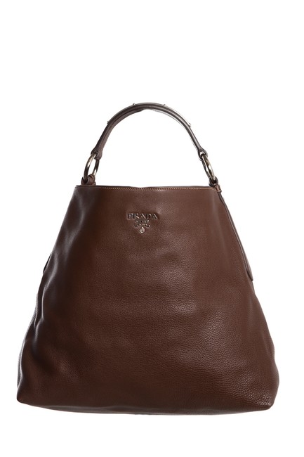 Prada Vitello Daino Brown Tote