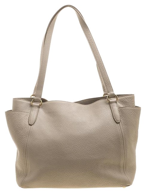 Prada Vitello Daino Shopper Beige Leather Tote