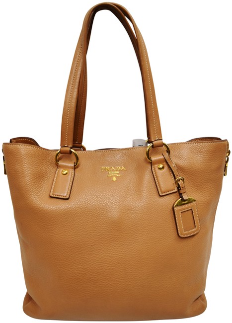 Prada Vitello Daino Shopping Tan Calfskin Leather Tote