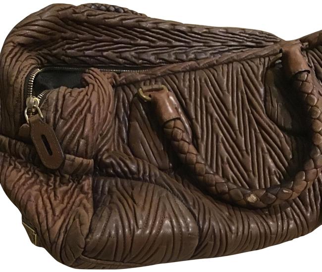 Prada Woven Brown Leather Tote