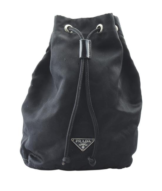 Prada 157677 Black Nylon Wristlet