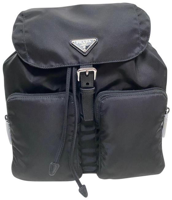 Prada 1bz005 Black Tessuto Nylon Backpack