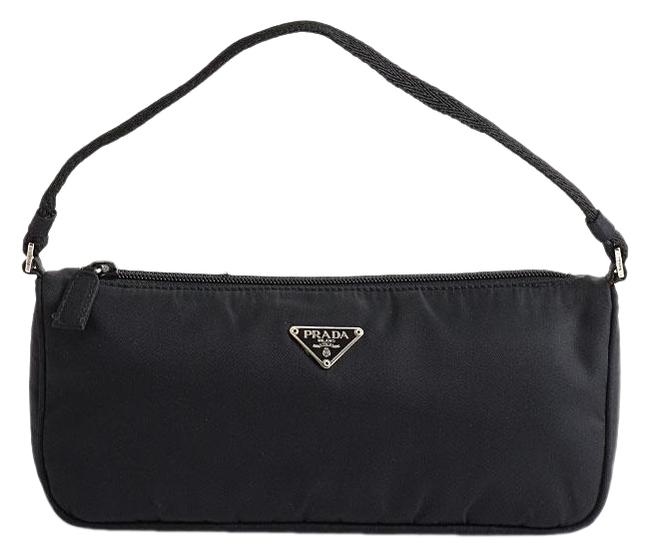 Prada 9890 Pochette Black Nylon Baguette