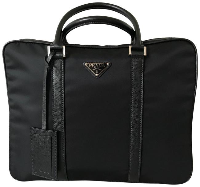 PradaSaffiano Briefcase Nylon Leather Laptop Bag