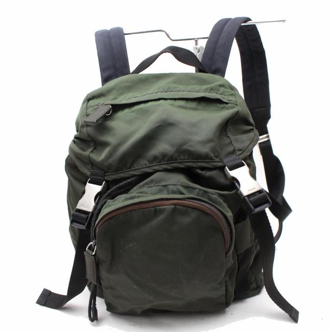 Prada BackpackDesigner Purses Olive Green Brown Nylon and Leather Backpack