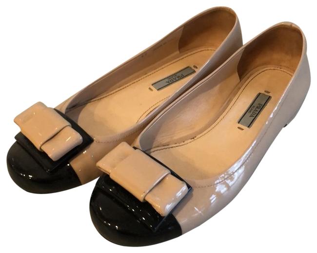 Prada BeigeBlack Ballet and Tan Flats