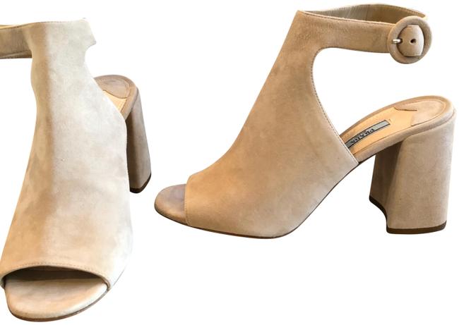 Prada Beige Block Suede BootsBooties