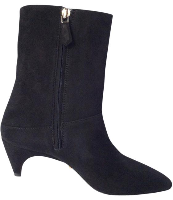 Prada Black Comma Mid Calf BootsBooties