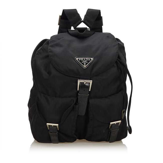 Prada Black Fabric X Nylon X Leather X Others Backpack