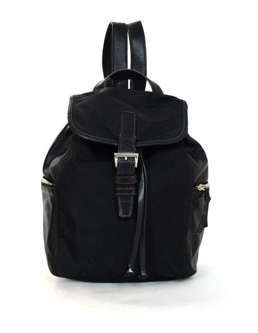 Prada Black Leather and Nylon Backpack