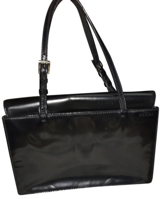 Prada Black Leather Baguette
