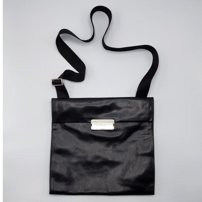 Prada Black Leather Messenger Bag