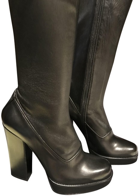Prada Black Lux Soft Easy BootsBooties