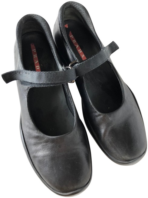 Prada Black Mary Jane Flats