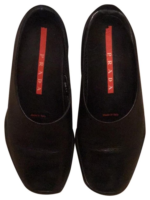 Prada Black Nappa Sport Flats