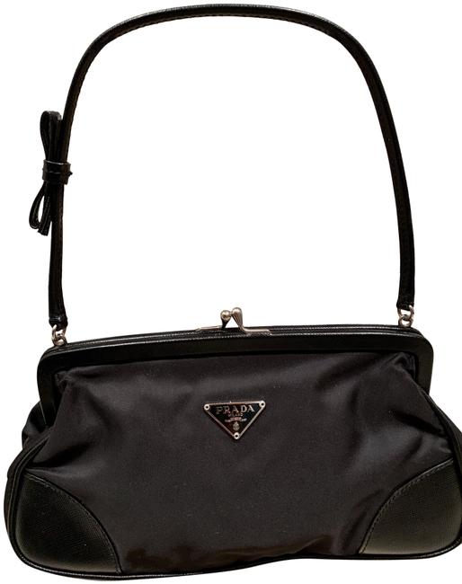 Prada Black Nylon Baguette