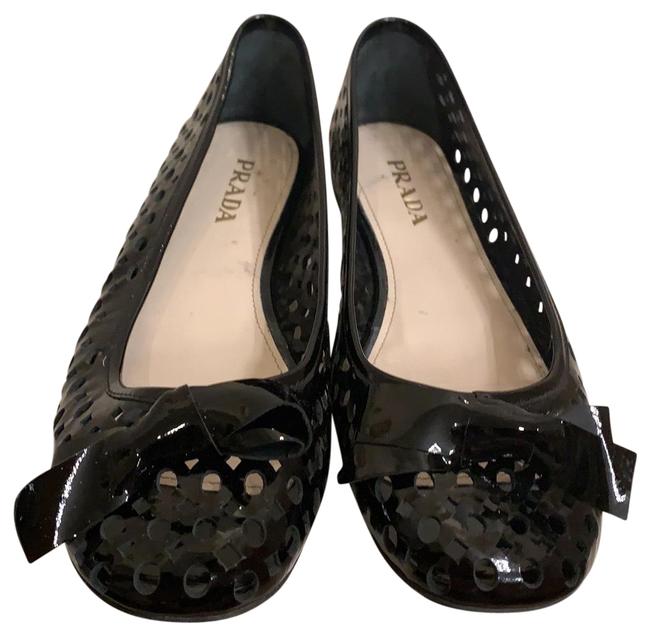 Prada Black Patent Calzature Donna Flats