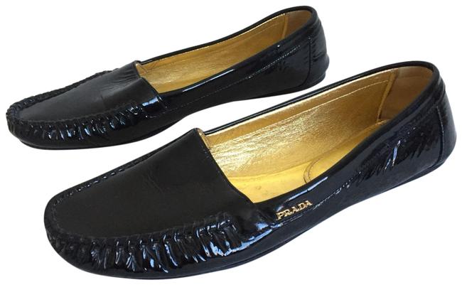 Prada Black Patent Leather Loafers Flats