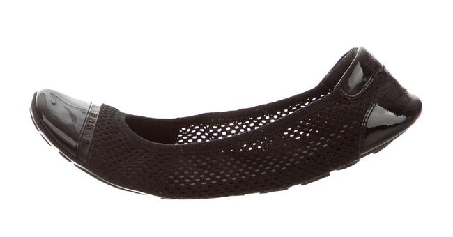 Prada Black Perforated Mesh Ballet Flats