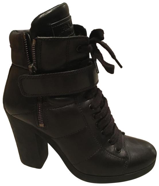 Prada Black Quilted Leather BootsBooties