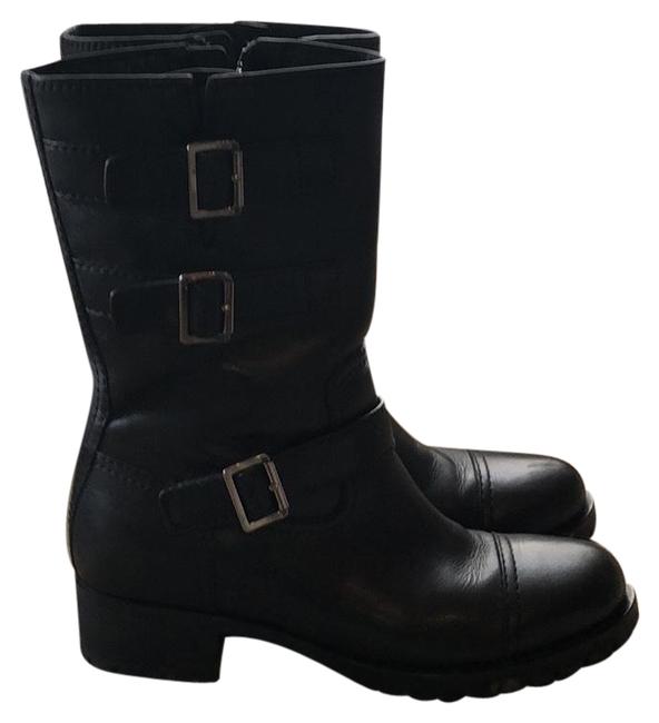 Prada Black Sport Moto BootsBooties