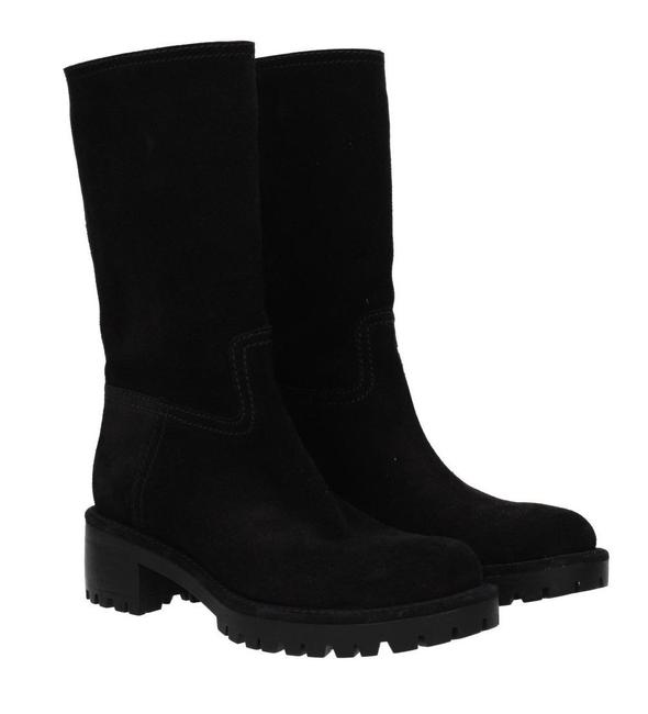 Prada Black Suede Ankle BootsBooties