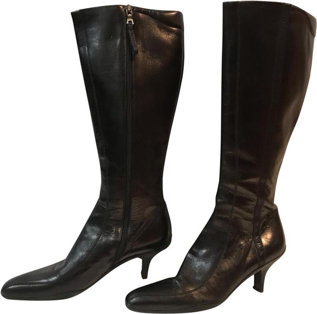 Prada Black Tall Classic BootsBooties
