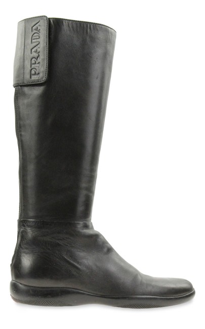 Prada Black Tall Sports BootsBooties