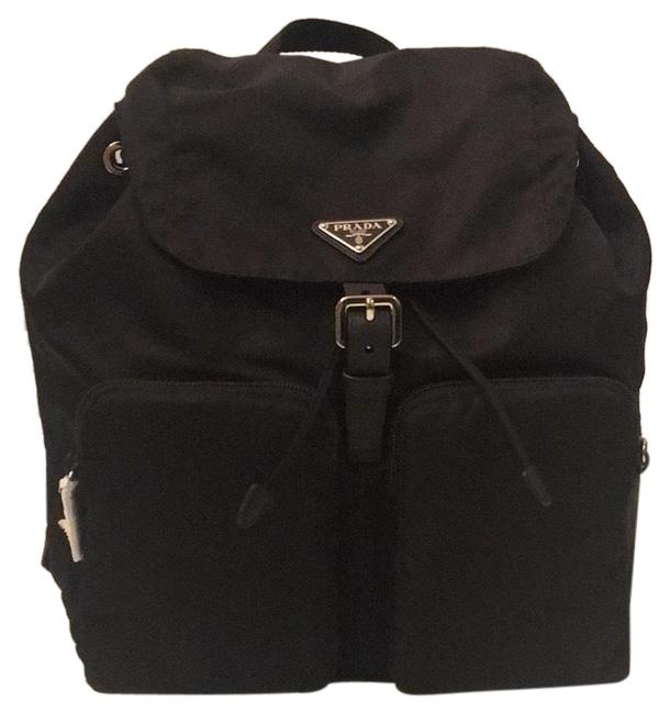Prada Black Tessuto Backpack