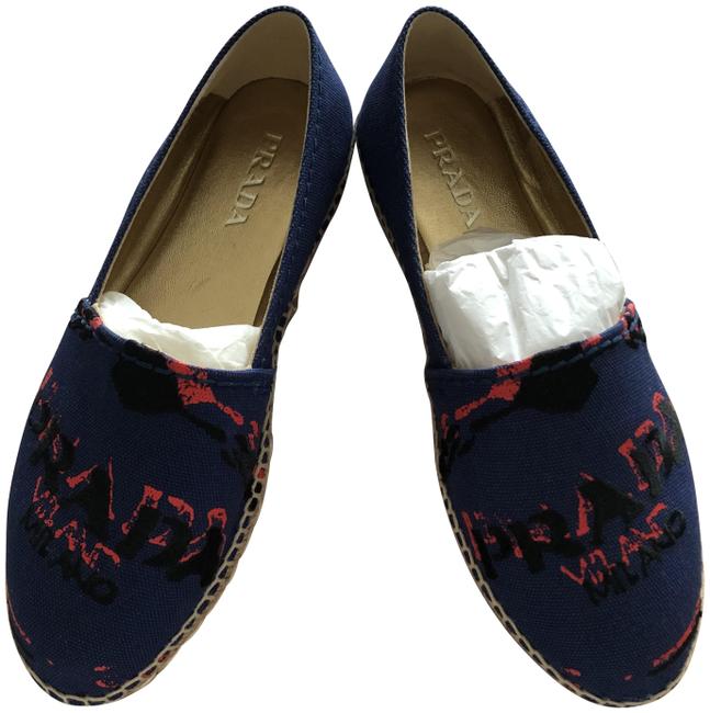 Prada Blue Espadrille Flats