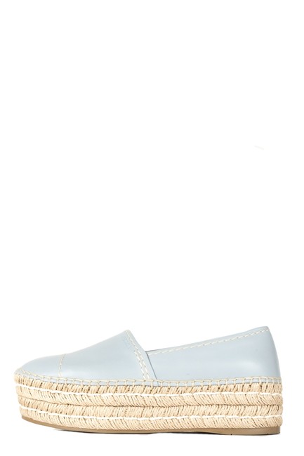 Prada Blue Platform Espadrille Flats