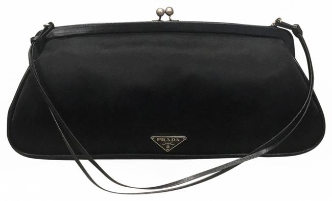 Prada Br1381 Black Nero Raso Chic Baguette