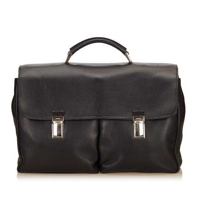 Prada Briefcase Black Leather X Others Messenger Bag