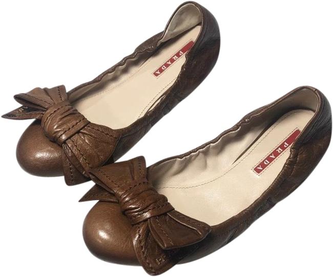 Prada Brown Ballet Flats