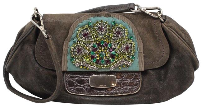 Prada Brown Leather Baguette