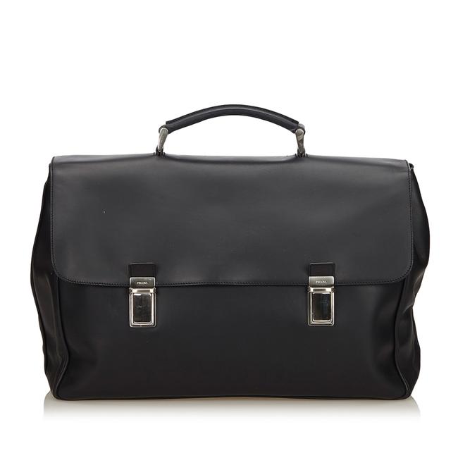 Prada Business Black Leather X Others Laptop Bag