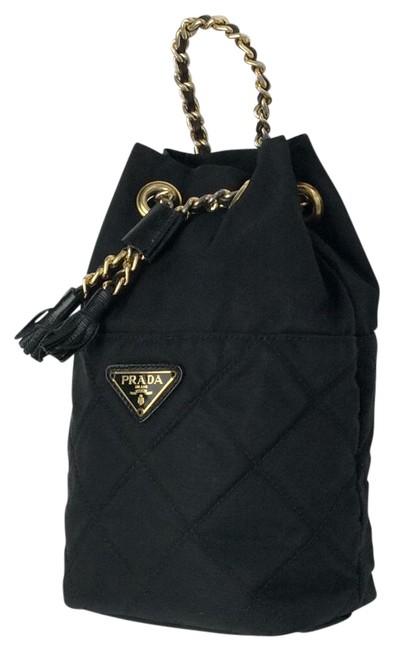 Prada Chain Small Black Nylon Wristlet