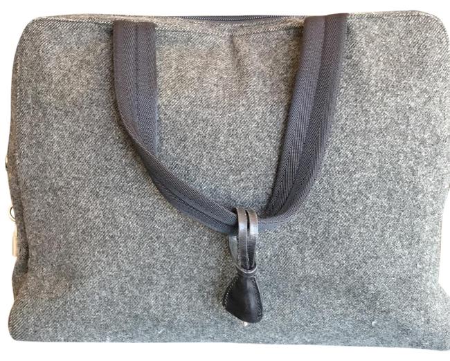 Prada Charcoal Wool Laptop Bag