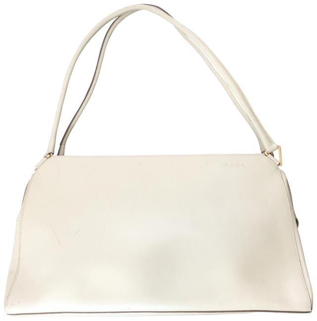 Prada Cream Leather Baguette