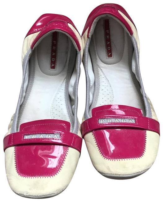 Prada Cream Pink Flats