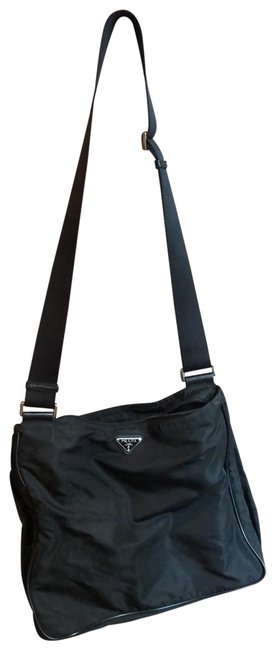 Prada Cross body Black Canvas Messenger Bag