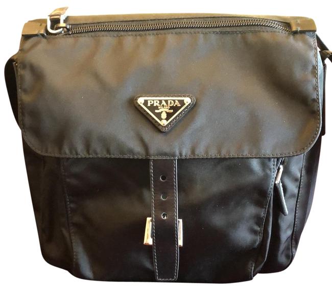 Prada Cross Body Black Nylon Messenger Bag