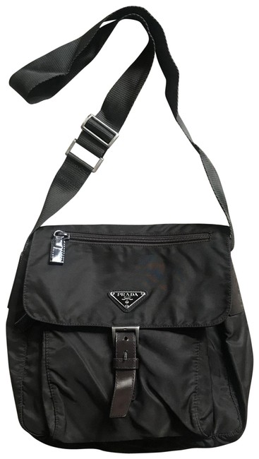 Prada Crossbody Large Chocolate Brown Nylon Messenger Bag