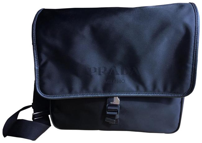 Prada Crossbody Saffiano CrossbodyMessenger Black Nylon Messenger Bag