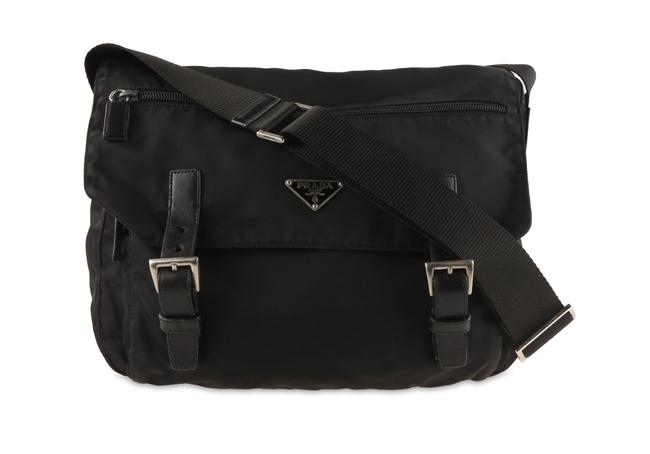 Prada Crossbody Tessuto Black Nylon Messenger Bag