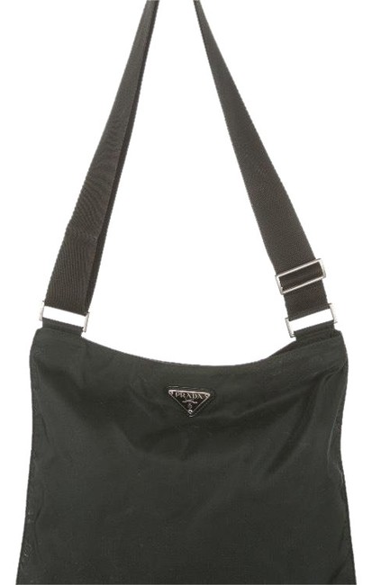 Prada Dark Green Vela Nylon Messenger Bag
